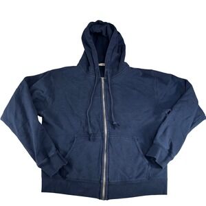 Brandy Melville‎ John Galt Navy Blue Zip Up Hoodie Minimalist California Girl
